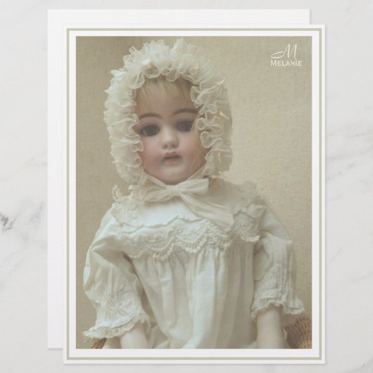 Vintage Personalisierte Viktorianische Antiquitäte Briefbogen (Vorne/Hinten)