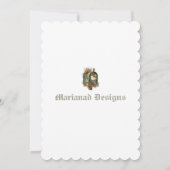 Vintage Personalisierte Weihnachtskarte Einladung (Rückseite)