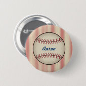 Vintage personalisierter Baseball-Button Button (Vorne & Hinten)