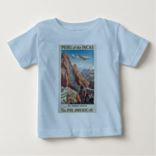 Vintage Peru der Inkas über Pan American Travel Baby T-shirt