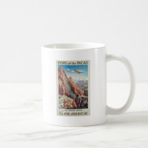 Vintage Peru der Inkas über Pan American Travel Kaffeetasse