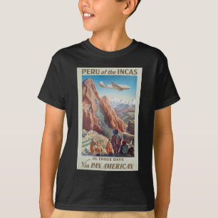 Vintage Peru der Inkas via Pan American Travel T-Shirt