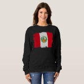 Vintage Peru Flag Peruvian Independence Day Sweatshirt (Vorne ganz)
