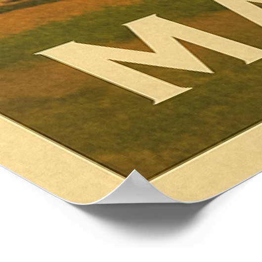 Vintage Peru Machu Picchu Poster (Ecke)