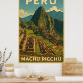 Vintage Peru Machu Picchu Poster (Küche)