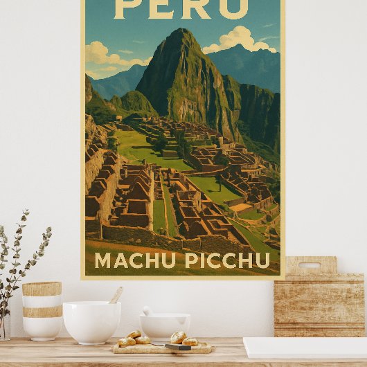 Vintage Peru Machu Picchu Poster (Küche)
