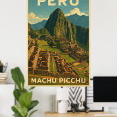 Vintage Peru Machu Picchu Poster (Heimbüro)
