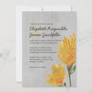 Vintage peruanische Lilien Hochzeits Einladungen