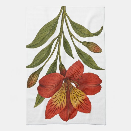 Vintage Peruvian Lily Geschirrtuch (Vertikal)