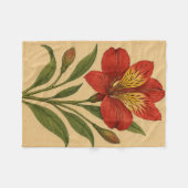 Vintage Peruvian Lily on Weathered Paper Fleecedecke (Vorderseite (Horizontal))