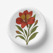 Vintage Peruvian lily Pappteller (Vorderseite)