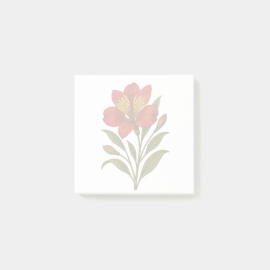 Vintage Peruvian lily Post-it Klebezettel (Vorderseite)