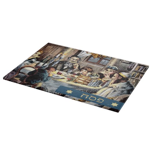 Vintage Pessach-Seeszene Schneidebrett (Ecke)