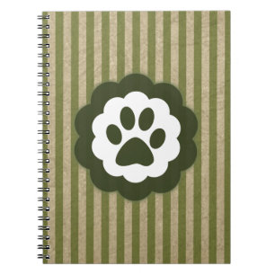 vintage pet paw notizblock