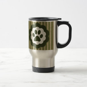 vintage pet paw reisebecher