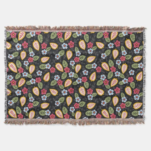 Vintage Petals mehrfarbig Decke (Vorderseite)