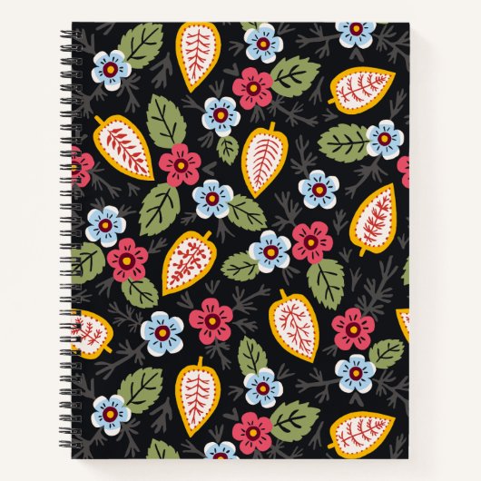 Vintage Petals mehrfarbig Notizblock (Vorderseite)