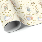 Vintage-Peter-Rabbit-Baby-Shower Geschenkpapier (Rolleneckpunkt)