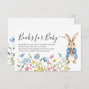 Vintage Peter Rabbit Blumenbücher für Babydusche Begleitkarte
