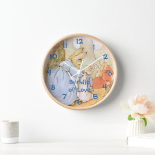 Vintage Peter Rabbit Kinderzimmer Wanduhr