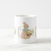   vintage peter rabbit with flowers Coffee Mug Kaffeetasse (Mittel)