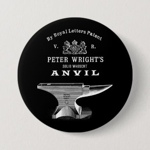 Vintage Peter Wright Amboss Schmieden Button