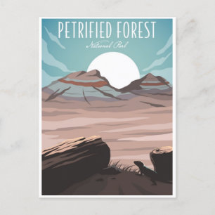 Vintage Petrified Forest Nationalpark Arizona Postkarte