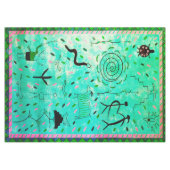 Vintage Petroglyphen Tischdecke (Vorderseite (Horizontal))