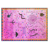 Vintage Petroglyphen Tischdecke (Vorderseite (Horizontal))