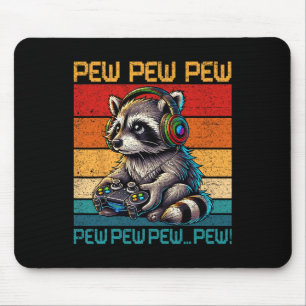 Vintage Pew Waschbär Gamer Videospiele Waschbär Li Mousepad