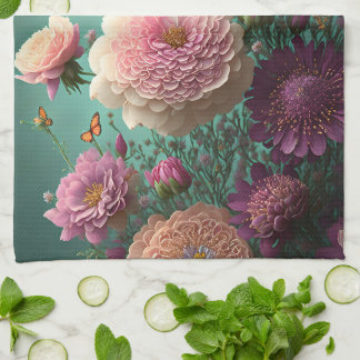 Vintage Pfannkuchen in Rosa und Bordeaux, Brauch Geschirrtuch