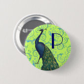Vintage Pfau Button (Vorne & Hinten)