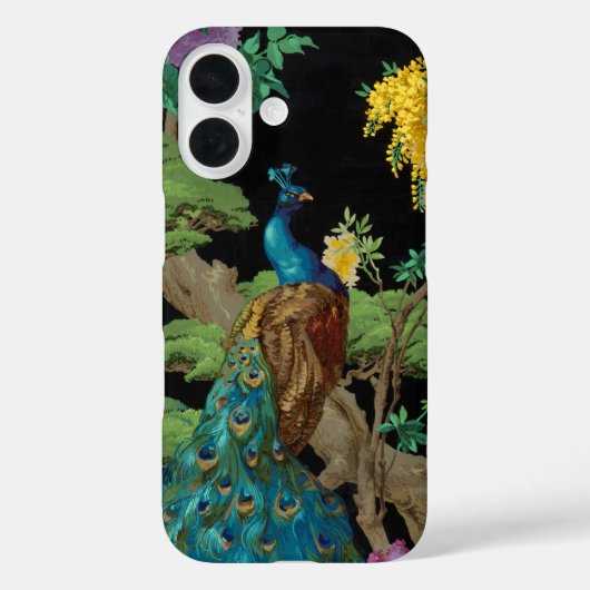 Vintage Pfau Case-Mate iPhone Hülle (Rückseite)