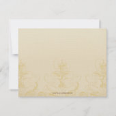 Vintage Pfau-Empfang-Karte horizontal b Einladung (Rückseite)