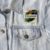 Vintage Pfau-Feder Button (Beispiel)