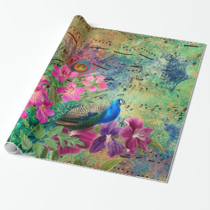 Vintage Pfau für alle Anlässe Geschenkpapier
