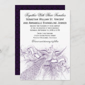 Vintage Pfau-Hochzeits-Einladungen Einladung (Vorne/Hinten)