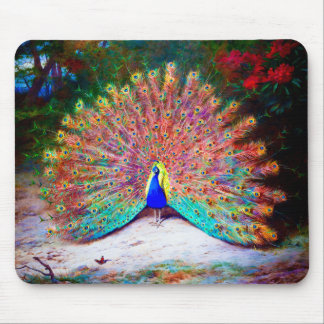 Vintage Pfau-Malerei Mousepad