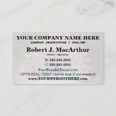 Vintage Pfau-Malerei Visitenkarte (Rückseite)