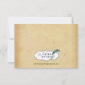 Vintage Pfau-Monogramm-Hochzeits-Probe Einladung (Rückseite)