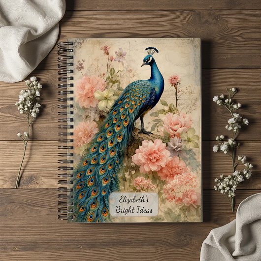 Vintage Pfau Notizblock
