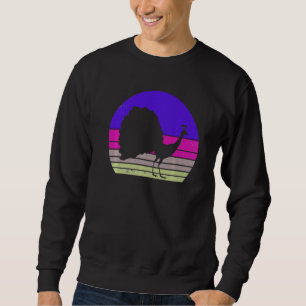 Vintage Pfau Retro Pfau Silhouette Süßer Vogel Sweatshirt