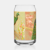 Vintage Pfau- und Blume-Malerei Dosenglas (Links)