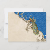 Vintage Pfau- und Etchings-RSVP-Karte RSVP Karte (Rückseite)