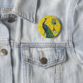 Vintage Pfau und Käfig Button (Beispiel)
