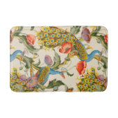 Vintage Pfau- und Mohndarstellungen Badematte (Vorderseite)