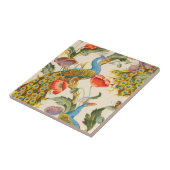 Vintage Pfau- und Mohndarstellungen Fliese (Seite)