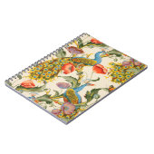 Vintage Pfau- und Mohndarstellungen Notizblock (Linke Seite)