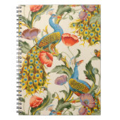 Vintage Pfau- und Mohndarstellungen Notizblock (Vorderseite)