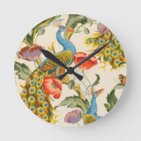 Vintage Pfau- und Mohndarstellungen